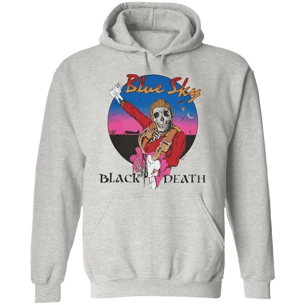 Skeleton Blue Sky Black Death Hoodie - Image 9