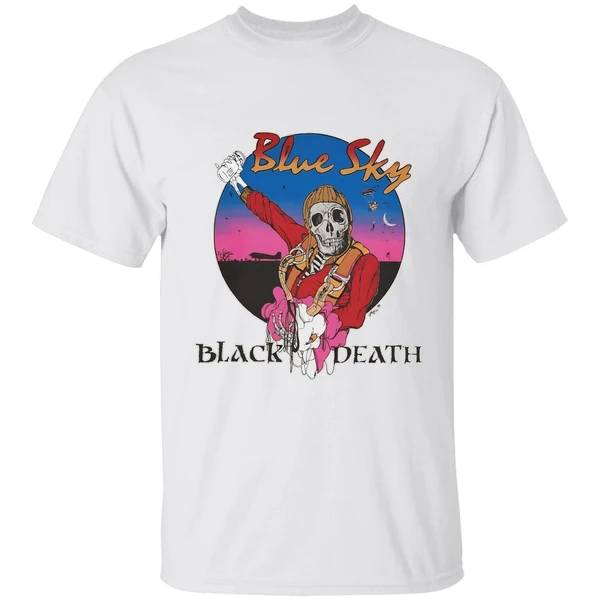 Skeleton Blue Sky Black Death Shirt