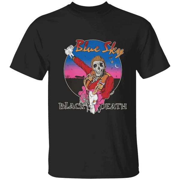 Skeleton Blue Sky Black Death Shirt - Image 7