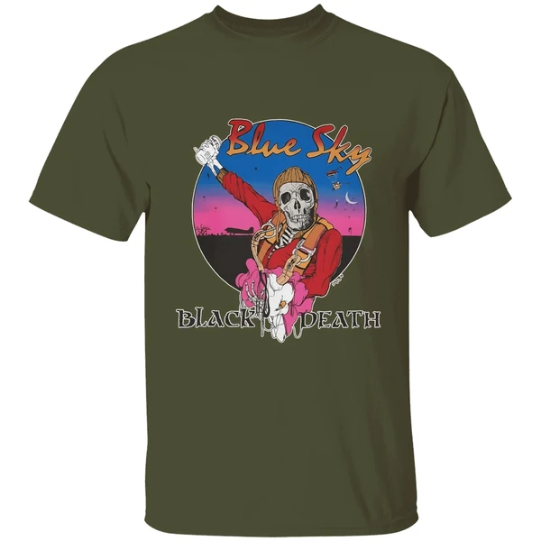 Skeleton Blue Sky Black Death Shirt - Image 9