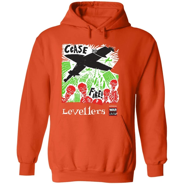 Skeleton Cease Fire Levellers Band Hoodie - Image 6