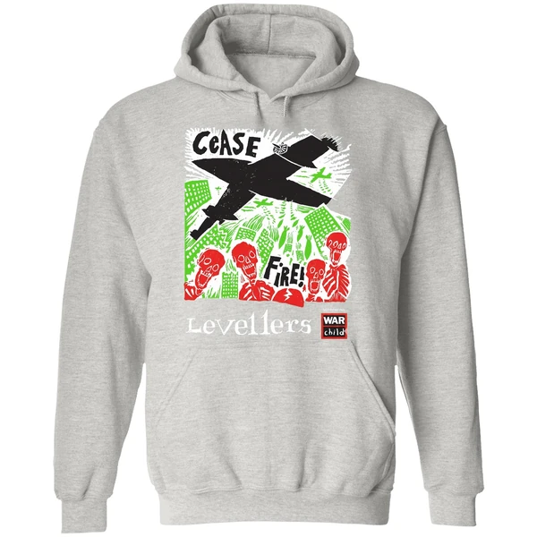Skeleton Cease Fire Levellers Band Hoodie - Image 9