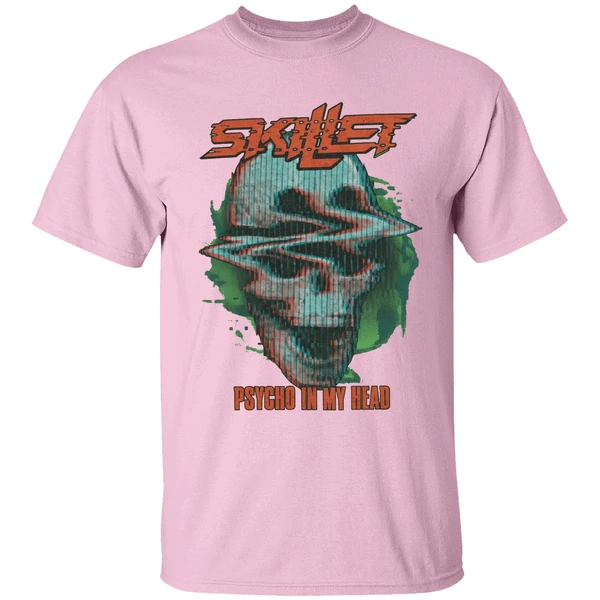 skillet rock band psycho shirt lightpink