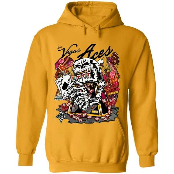 Skull Aces Slot Machine Champion Aja Wilson Las Vegas Aces Warren Lotas Hoodie