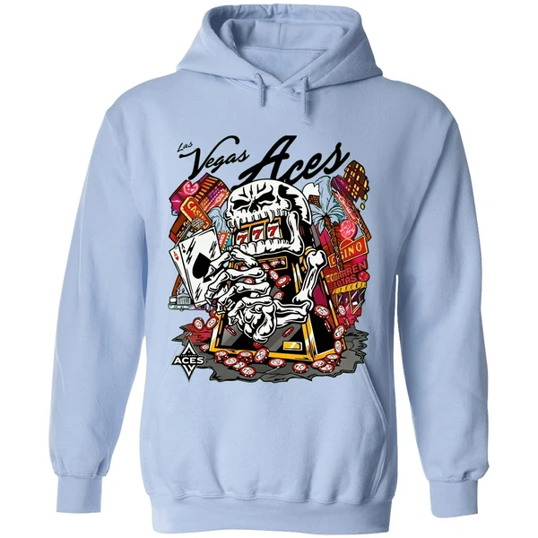 Skull Aces Slot Machine Champion Aja Wilson Las Vegas Aces Warren Lotas Hoodie - Image 4