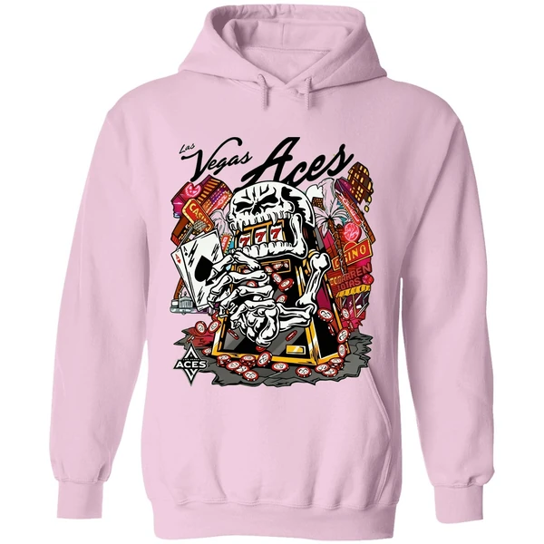 Skull Aces Slot Machine Champion Aja Wilson Las Vegas Aces Warren Lotas Hoodie - Image 5