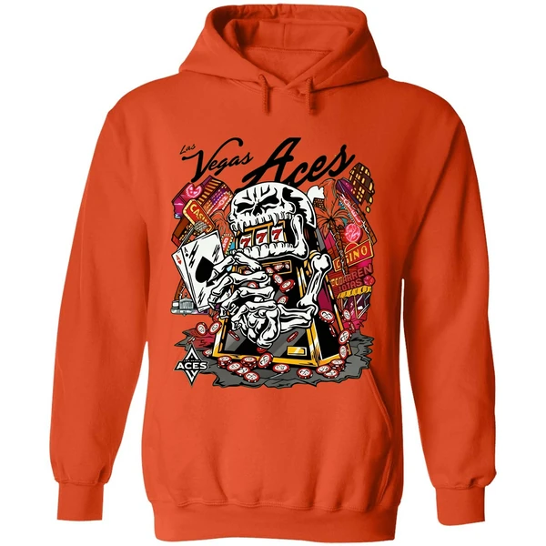 Skull Aces Slot Machine Champion Aja Wilson Las Vegas Aces Warren Lotas Hoodie - Image 6