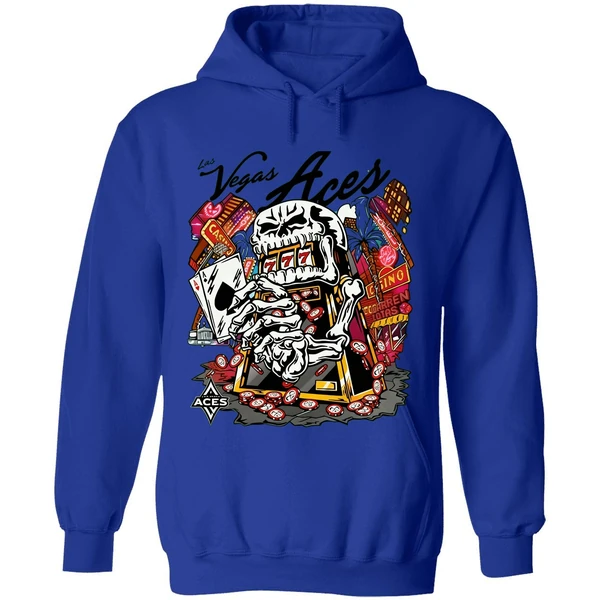 Skull Aces Slot Machine Champion Aja Wilson Las Vegas Aces Warren Lotas Hoodie - Image 7