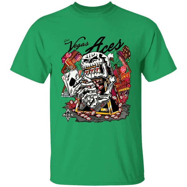 Skull Aces Slot Machine Champion Aja Wilson Las Vegas Aces Warren Lotas Shirt