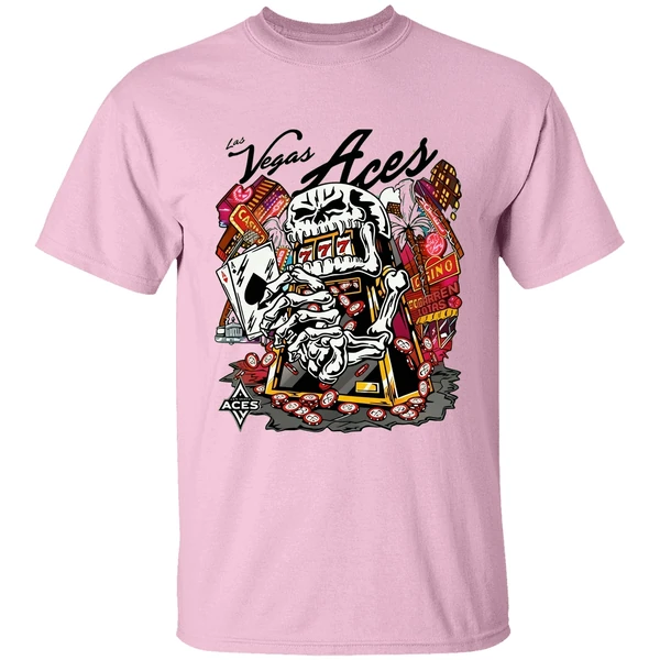 Skull Aces Slot Machine Champion Aja Wilson Las Vegas Aces Warren Lotas Shirt - Image 2