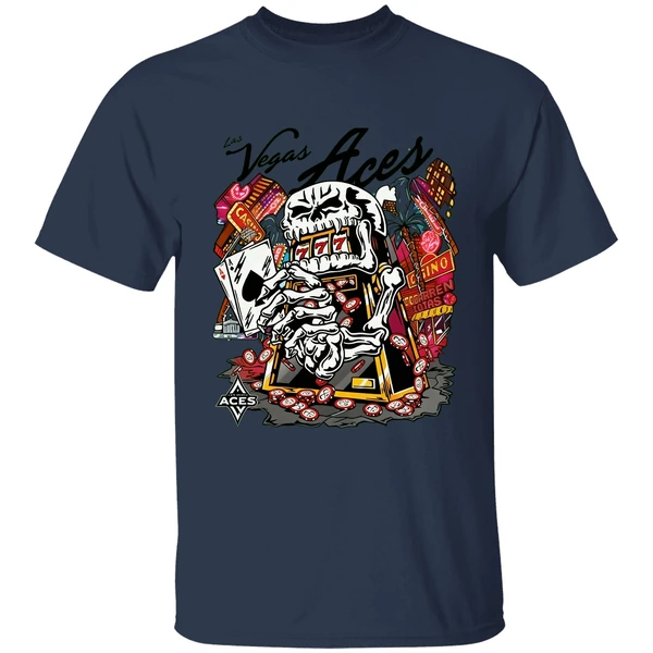 Skull Aces Slot Machine Champion Aja Wilson Las Vegas Aces Warren Lotas Shirt - Image 4
