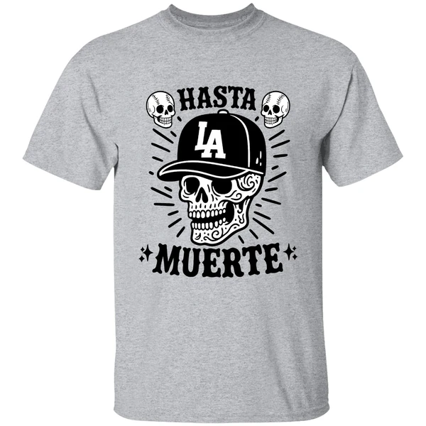 Skull Hasta Muerte Los Angeles Dodgers Football Shirt