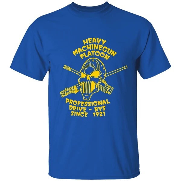 Skull Heavy Machinegun Platoon Professional Drive Bys Since 1921 Shirt - Image 7