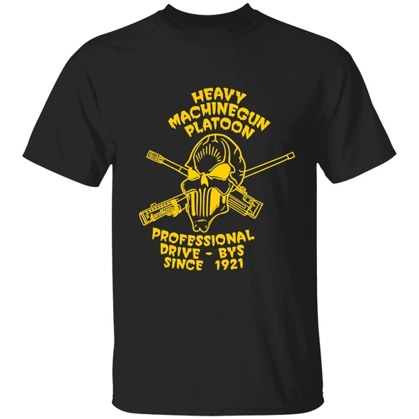 Skull Heavy Machinegun Platoon Professional Drive Bys Since 1921 Shirt - Image 8