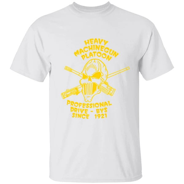 Skull Heavy Machinegun Platoon Professional Drive Bys Since 1921 Shirt - Image 9