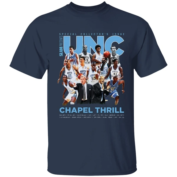 slam special collectors issue chapel thrill north carolina tar heels shirt navy