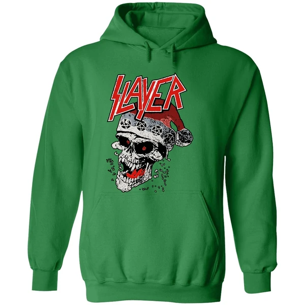 Slayer Laughing Skull Holiday Christmas Hoodie - Image 2