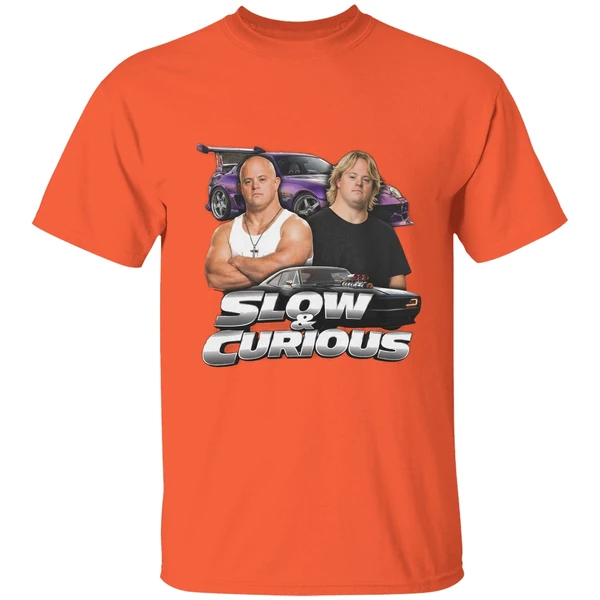 slow and curious shirt orange