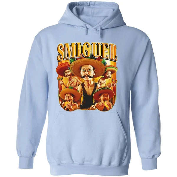Smiguel Gollum Wearing Sombrero Mustache Lord Of The Rings Parody Hoodie - Image 4