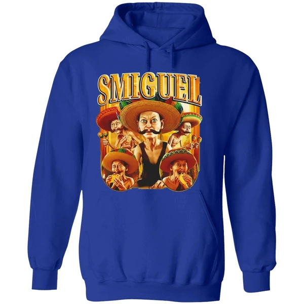 Smiguel Gollum Wearing Sombrero Mustache Lord Of The Rings Parody Hoodie - Image 7