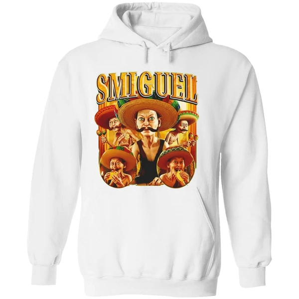 Smiguel Gollum Wearing Sombrero Mustache Lord Of The Rings Parody Hoodie - Image 8