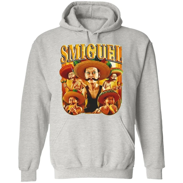 Smiguel Gollum Wearing Sombrero Mustache Lord Of The Rings Parody Hoodie - Image 9