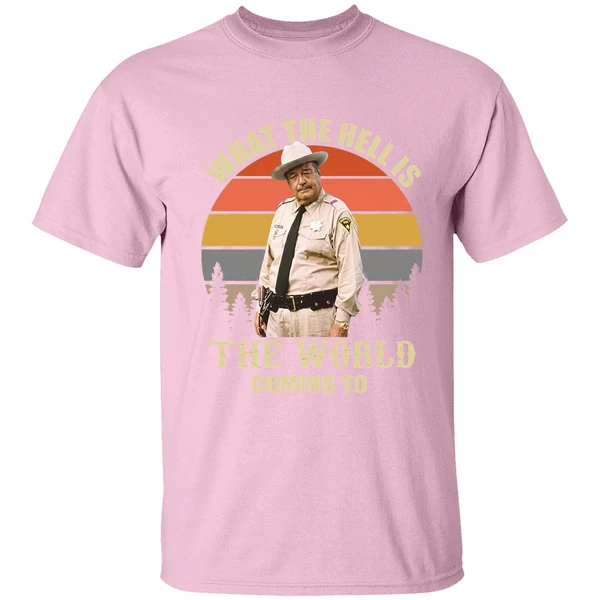 smokey and the bandit jackie gleason what the hell is the world coming to shirt lightpink
