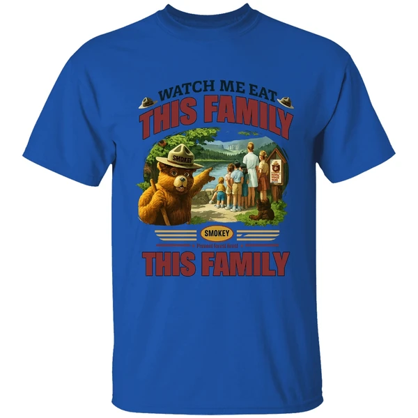Smokey Bear Watch Me Eat This Family Shirt - Image 7