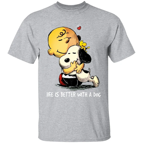 Snoopy And Charlie Brown Life Is Better With A Dog Shirt - Image 9