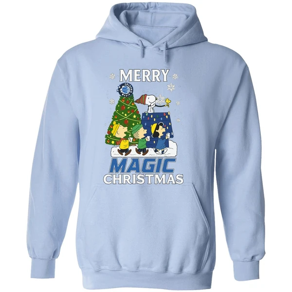 Snoopy And Friends Peanuts Merry Orlando Magic Hoodie - Image 4