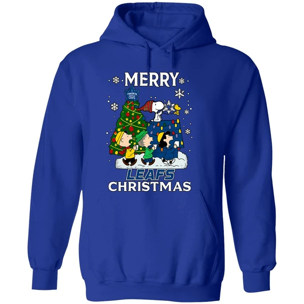 Snoopy And Friends Peanuts Merry Toronto Maple Leafs Hoodie - Image 7