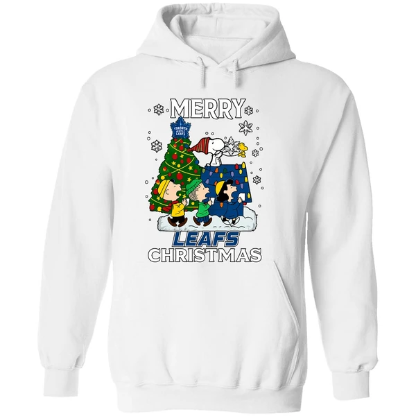 Snoopy And Friends Peanuts Merry Toronto Maple Leafs Hoodie - Image 8