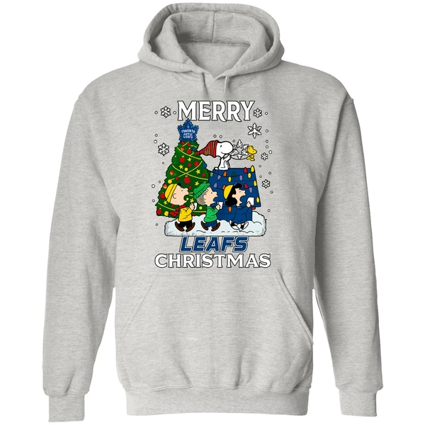 Snoopy And Friends Peanuts Merry Toronto Maple Leafs Hoodie - Image 9