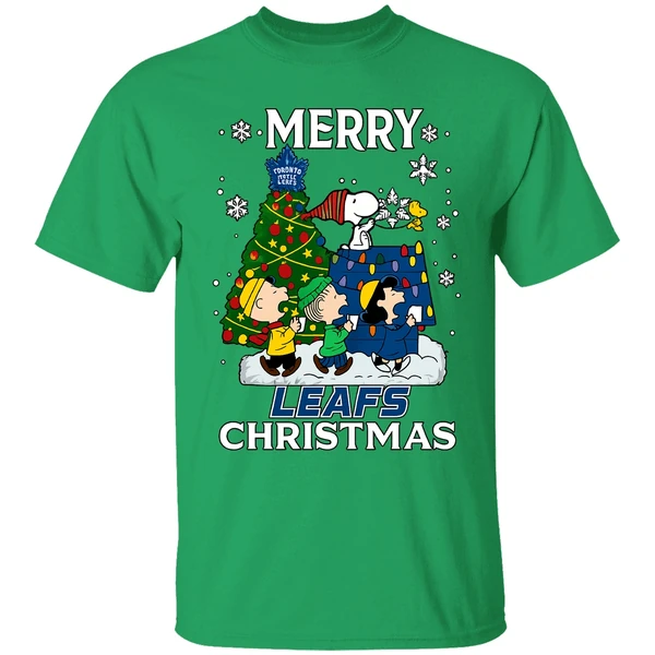 Snoopy And Friends Peanuts Merry Toronto Maple Leafs Shirt - Image 2