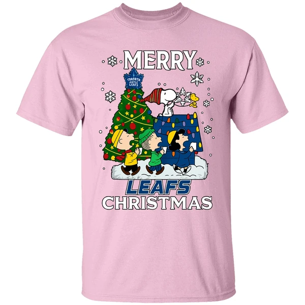 Snoopy And Friends Peanuts Merry Toronto Maple Leafs Shirt - Image 3