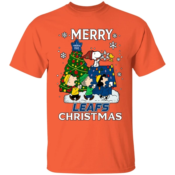 Snoopy And Friends Peanuts Merry Toronto Maple Leafs Shirt - Image 6