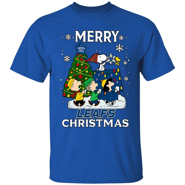 Snoopy And Friends Peanuts Merry Toronto Maple Leafs Shirt - Image 8