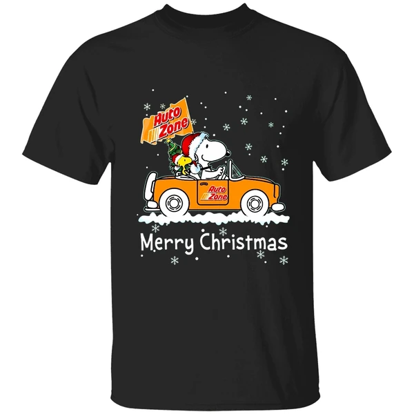 Snoopy And Woodstock Driving Car Auto Zone Christmas 2023 Shirt