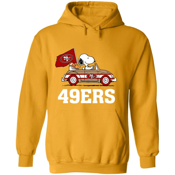 Snoopy And Woodstock Driving Car San Francisco 49ers Hoodie