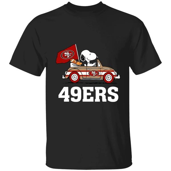 Snoopy And Woodstock Driving Car San Francisco 49ers Shirt