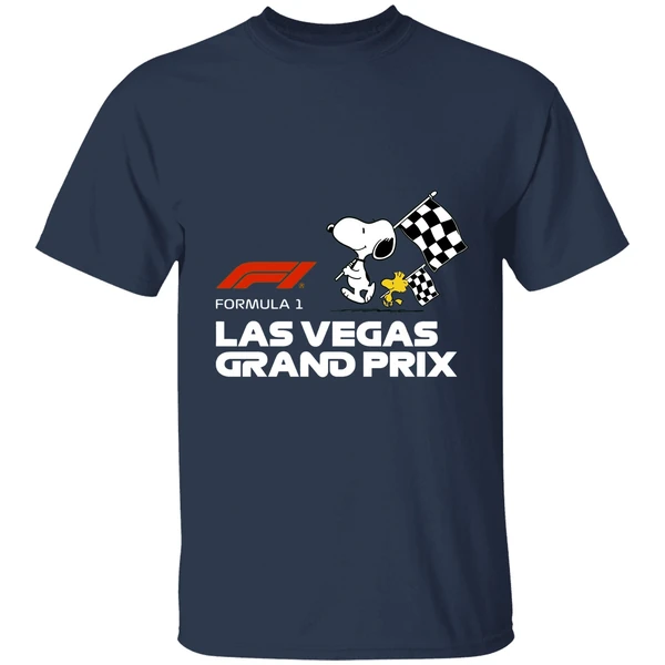 snoopy and woodstock formula las vegas grand prix shirt navy
