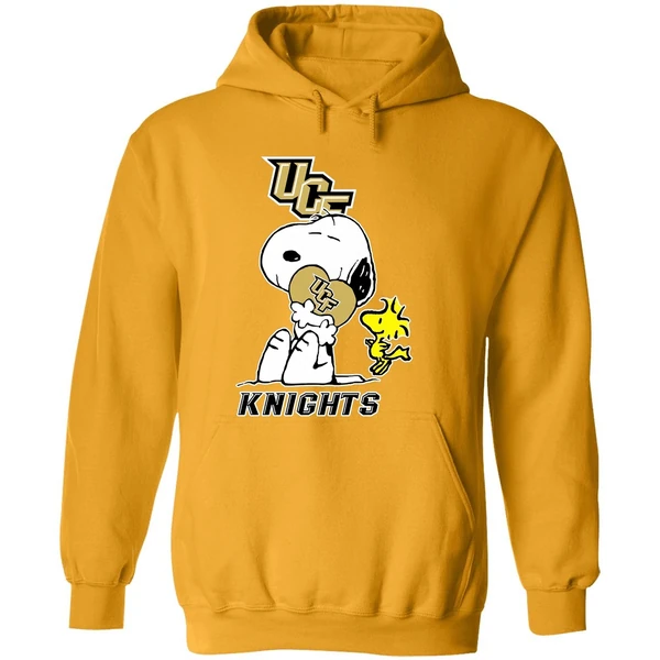 Snoopy And Woodstock Love Ucf Knights Football Hoodie