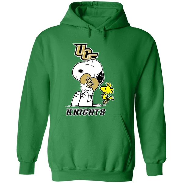 Snoopy And Woodstock Love Ucf Knights Football Hoodie - Image 2