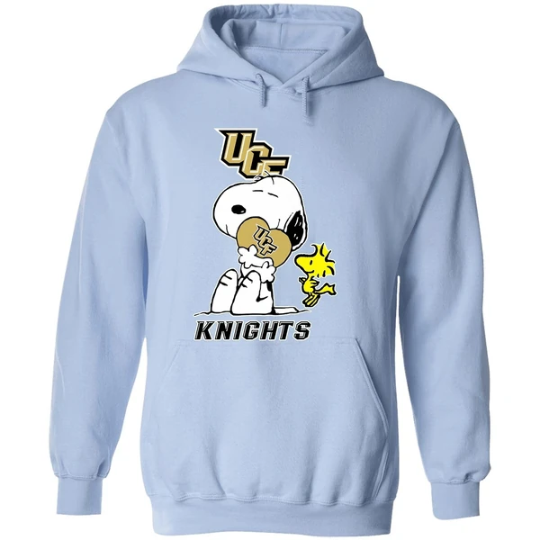 Snoopy And Woodstock Love Ucf Knights Football Hoodie - Image 4