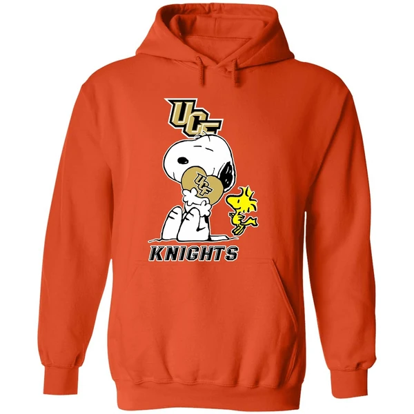 Snoopy And Woodstock Love Ucf Knights Football Hoodie - Image 6