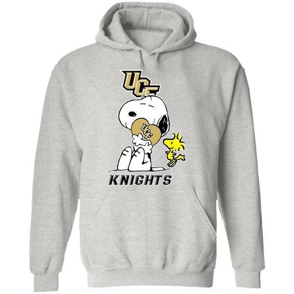 Snoopy And Woodstock Love Ucf Knights Football Hoodie - Image 9