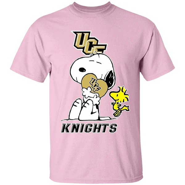 Snoopy And Woodstock Love Ucf Knights Football Shirt - Image 2