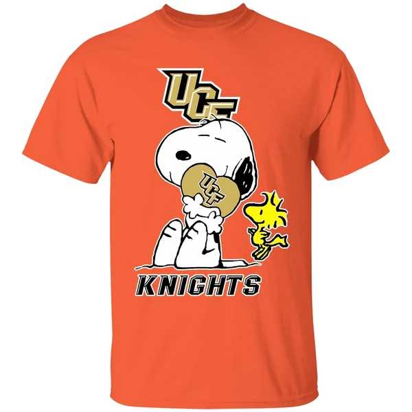 Snoopy And Woodstock Love Ucf Knights Football Shirt - Image 3