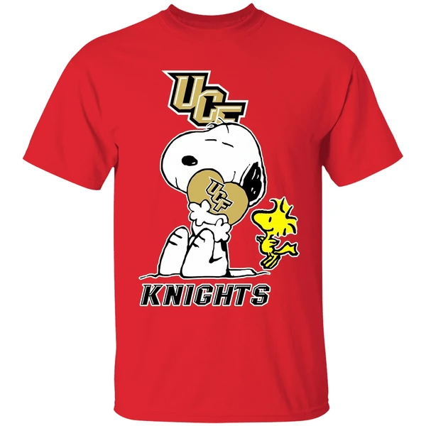 Snoopy And Woodstock Love Ucf Knights Football Shirt - Image 4