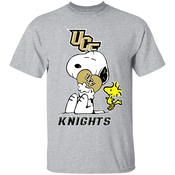 Snoopy And Woodstock Love Ucf Knights Football Shirt - Image 6